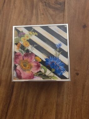MacKenzie-Childs Flower Market Silver Plated Trinket Box